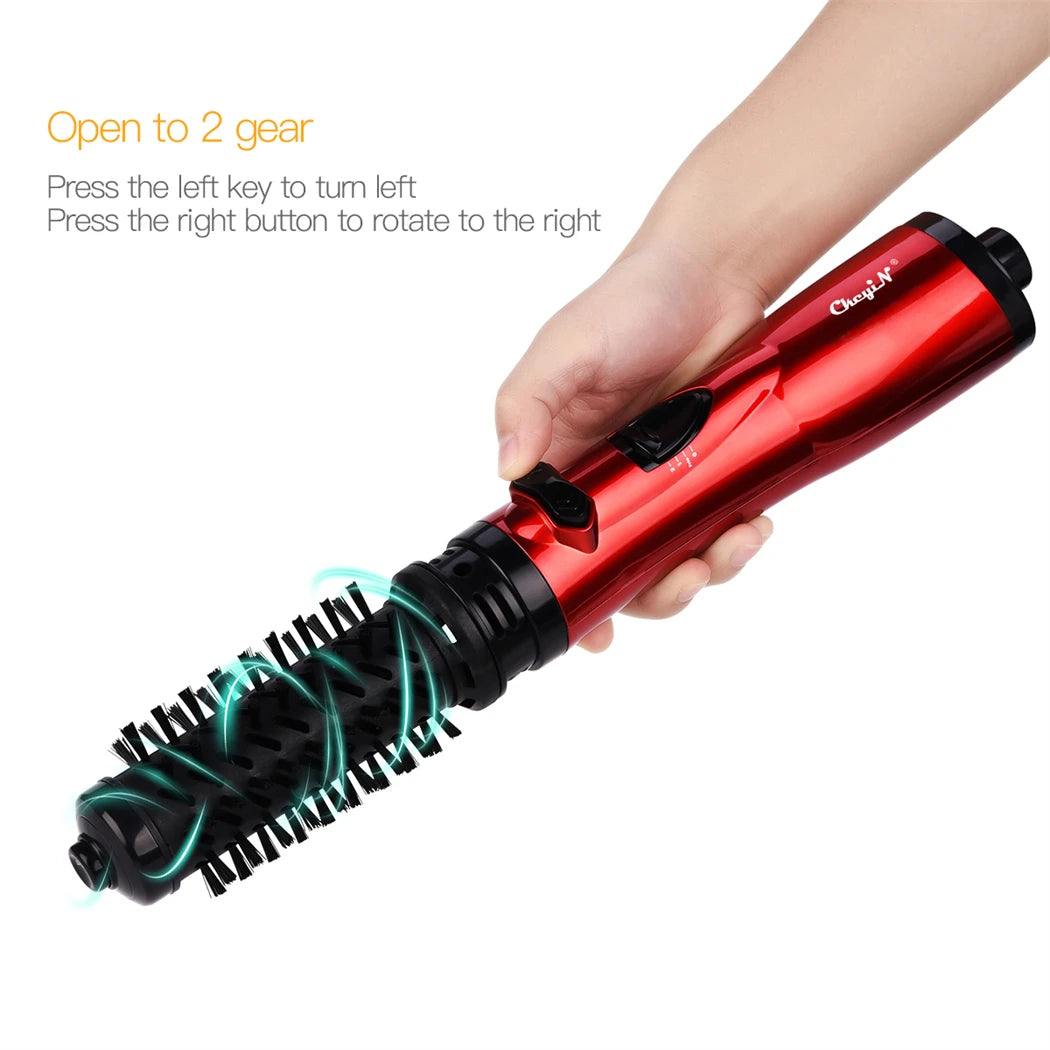 Hair Dryer Brush 2 in 1 Hot Air Spin Brush Curling Straightening Styling Auto-Rotating Ionic round Blow Dryer Volumizer